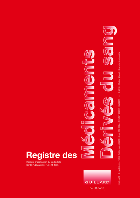 Registre Des Medicaments Derives Du Sang | | Source : Www.guillard ...